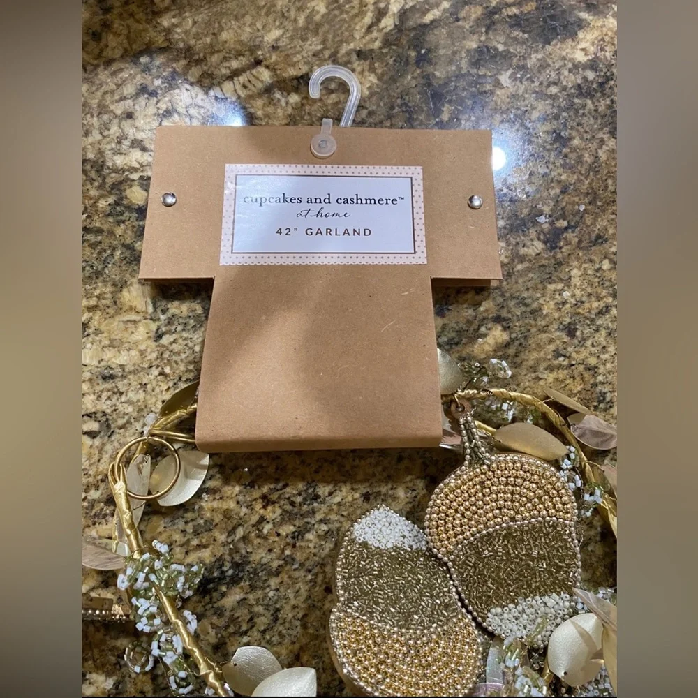 Cupcakes and Cashmere Beaded Acorn pumpkin Garland 42”Brand new! LAST ONE!